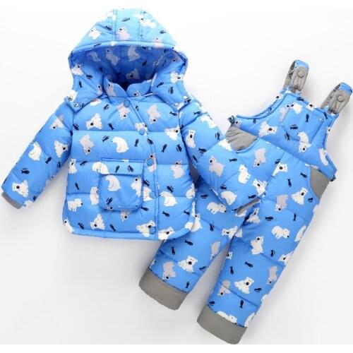 Baby Boys Girls Wirlr Clothes Kids Clothing Setschildren Down Jacket Suspenders Pants Baby Strap Trs Pants Baby Strap Trouser