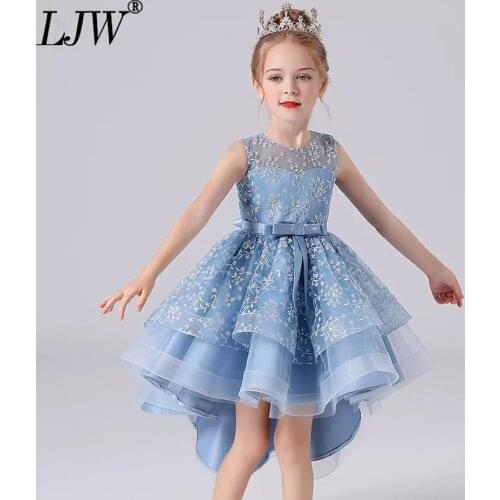 Girl festival show lace dumpling dress 2021 girl baby baby children beaded embroidery dress