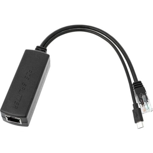 2.5KV RJ45 POE Splitter 48V to 5V Micro USB Power Over Ethernet Adapter Cable Injector Power Supply Module For IP Camera