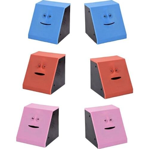 Automatic Sensing Safe Box Toy Mini Electric Money Coin Bank for Activity Centers ABS Smiling Face Bank Music Bank Toy