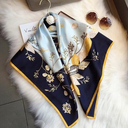 2021 new spring women scarf quality shawl silk fashion scarf headscarf beach sunscreen bag headscarf scarf 90cm*90cm