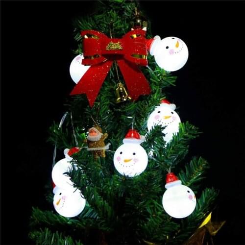 Cute Cartoon String Lights Battery Operated 10 LED Fairy Snowman String Light Indoor Outdoor Wedding Christmas Party Decoration