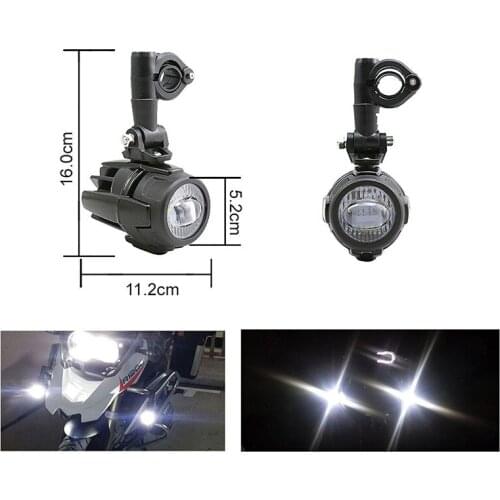 Motorcycle LED Fog Light Safety Driving Lamp Bike Auxiliary Fog Accessories Guards & Wiring Harness for BMW F800R 1200GS Bracket