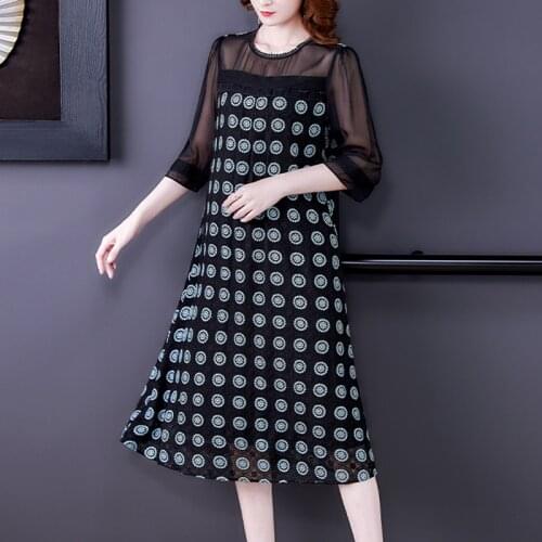 Spring Black Mesh Embroidery Pachwork Sexy Dress Autumn Women Casual Vintage 5XL Midi Dress 2021 Elegant Bodycon Party Vestidos