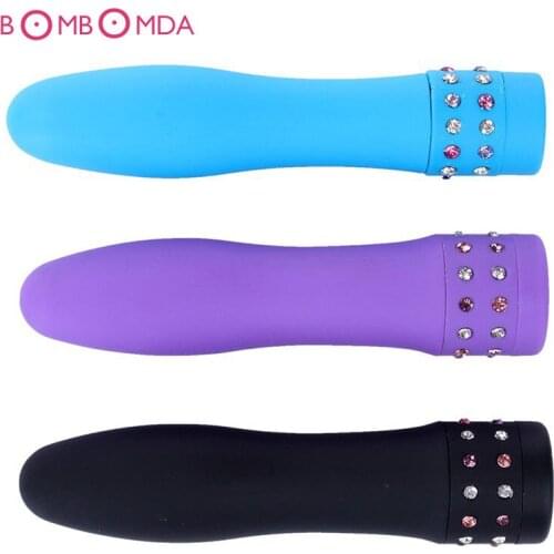 AV Rod Vibration Massager Small Climax Vibrating Diamond Queen G Spot Vibrator Waterproof Clit Vibe Sex ToyS For Women O35