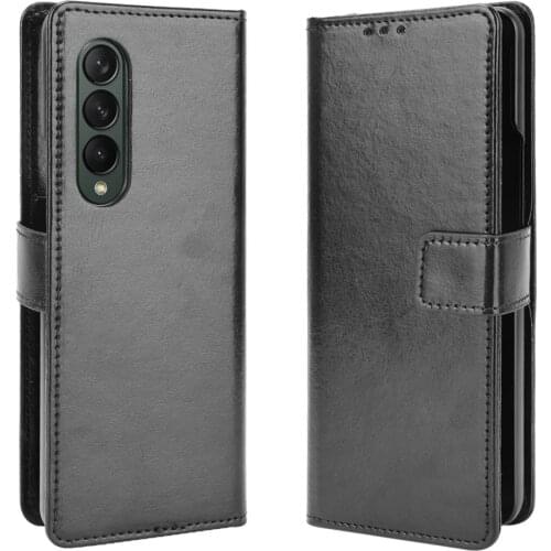 Premium PU Leather Wallet case Back Cover Side Flip Case Cover On For Samsung Galaxy Z Fold 3 5G 2021