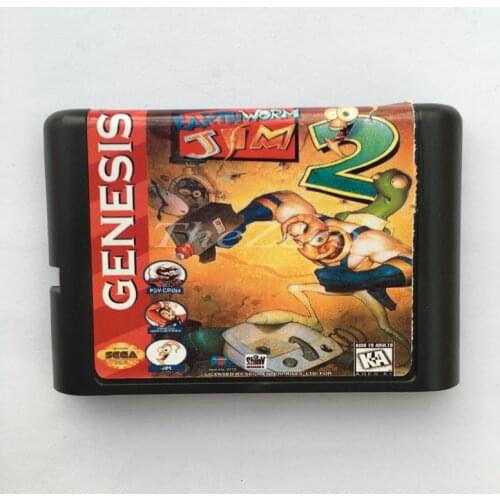Earth Worm Jim 2 EU/JAP Shell for 16 bit Game Card for Genesis System for Sega Mega Drive