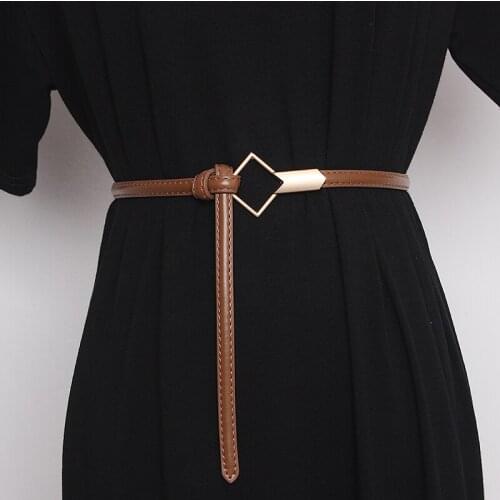 Womens runway fashion genuine leather Cummerbunds female Dress Corsets Waistband Belts decoration narrow belt TB1455