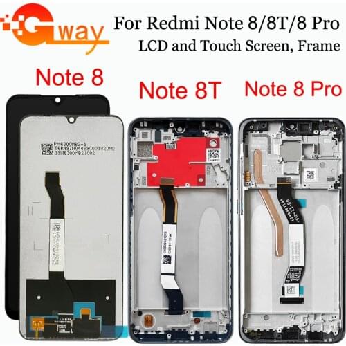 6.3" For Xiaomi Redmi Note 8 LCD Redmi Note 8T LCD Display+Touch Screen Digitizer Assembly With Frame For Redmi Note 8 Pro LCD