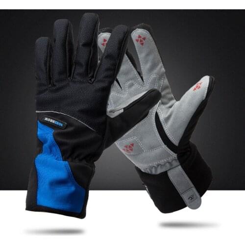 Winter Outdoor Warm Bicycle Gloves Thermal Fleece Windproof Cycling Glove Full Finger Wear Resistant Road Mountain Bike Gloves
