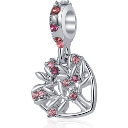 1Pcs New Beautiful Tree of Life Pendant DIY Beads Suitable for Original Pandora Charm Bracelet Ladies Jewelry Making Gifts