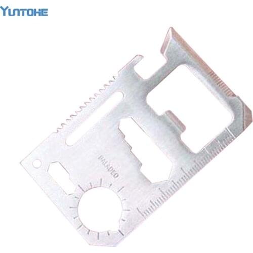 100pcs 11 in 1 Emergency Outdoor Multi Tool Army Marine Military Hunting Survival Kit Pocket Credit Card Knife