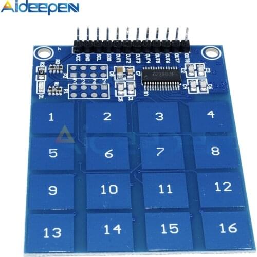 16-Channel Keys TTP229 Capactive Touch Switch Digital Sensor IC Module Board Plate 49.3mm*64.5mm for Arduino 16-Channel