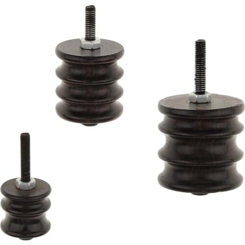 3 Pieces Wooden Leather Burnisher Polished Grind Slicker Pointed Head DIY Tools Ebony