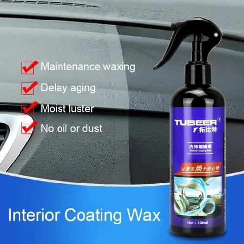 300ml Car Plastic Refresher Upholstery Care Auto Interior Dashboard Seat Covers Plastic Leather Restore Coating Wax