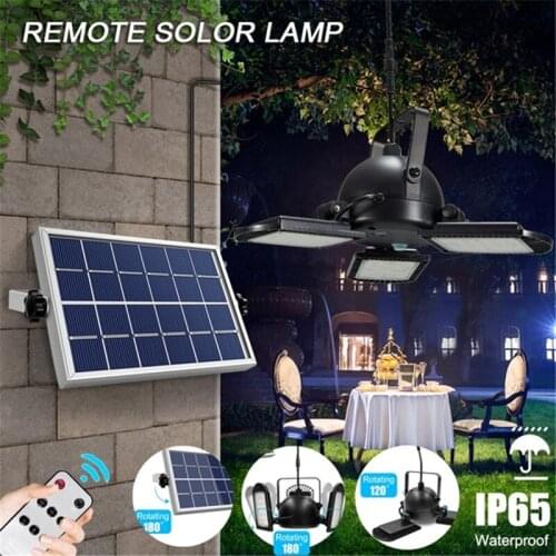 60LED Solar Light Adjustable Garage lights Lightness Outdoor Garden Solar Wall Lamp With Remote Control 2/4/6 Timer Waterproof