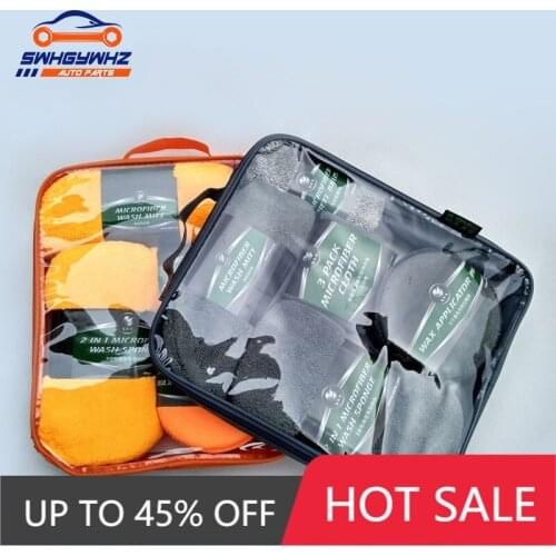 9pcs Microfiber Car Wash Sponge Premium Chenille Lint-free Scratch-free Ultra Soft Automobile Cleaning Sponge Ultimate Wash Mitt