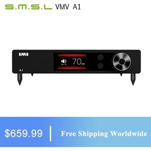 SMSL VMV A1 Audiophile Class A Amplifier RCA input speaker power amp 6.35mm Headphone Amplifier output with remote control