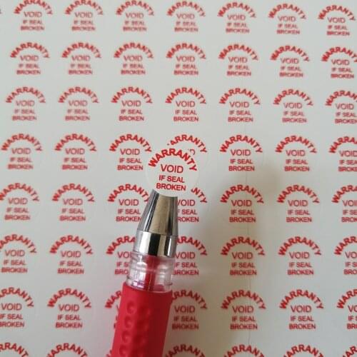 Free Shipping Wholesale 10mm Eggshell Fragile Temper Paper Warranty Void Sealing Label Sticker