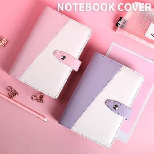 A6 Macaron Leather Spiral Notebook Original Office Personal Diary/week Planner/agenda Organizer Cute Ring Stationery Binder
