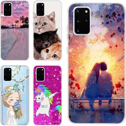 For Samsung S20 Plus Case S20+ Soft Slim Fundas Colorful Painted Cover For Samsung Galaxy S20+ S20 Plus 5G Cases SM-G985F Bumper