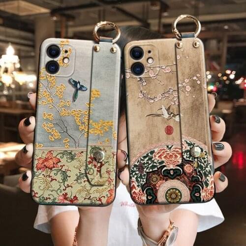 Elegant 3D Embossed Phone Case for Xiaomi Redmi Note 7 8 9 Pro 8T 7A 8A Mi 10 9 8 Lite 9T CC9 CC9e Soft Back Covers Chain Cases