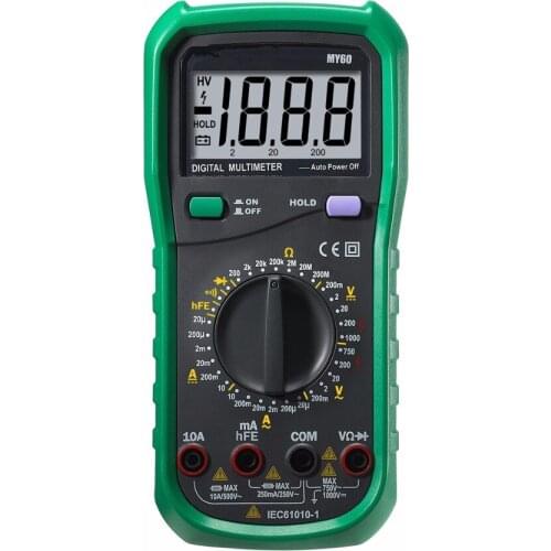 MY60 Digital Multimeter AC/DC Voltage Current Resistance Tester