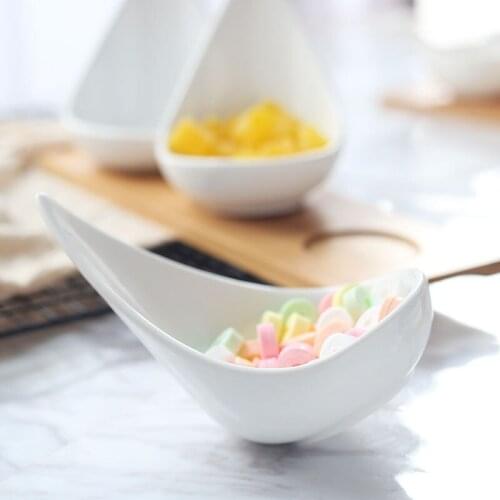 Ceramic Grid Dessert Plate Japanese Tableware Dipping Vinegar Dish Dried Fruit Side Dish