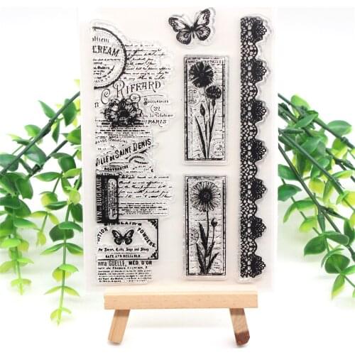 KSCRAFT Vintage Transparent Clear Silicone Stamps for DIY Scrapbooking/Card Making/Kids Crafts Fun Decoration