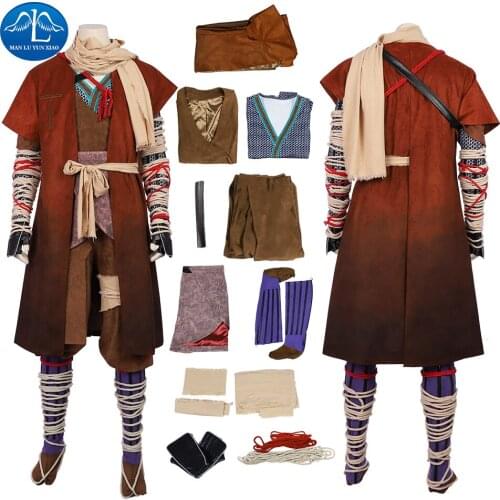 Manluyunxiao Seriko Cosplay Shadows Die Twice Wolf Outfit Halloween Costume for Men Adult Game Masquerade Suits Custom Made