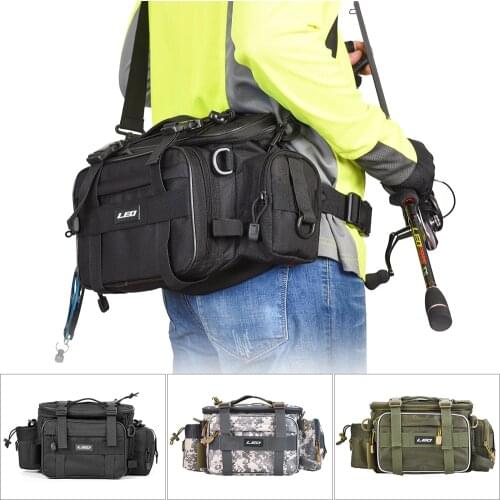 Multifunctional Fishing Tackle Bags Fishing Bag Outdoor Sports Waist Pack Fishing Lure Gear Single Shoulder Crossbody Bags