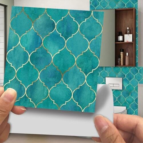 Tile sticker Mosaic wall sticker Vintage tiles Tile sticker Kitchen waterproof oilproof wallsticker 20pcs/set pvc film wallpaper