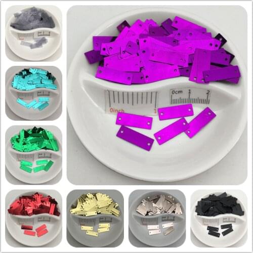 30g 6x19mm Rectangular Bar Flat Loose Sequins Paillettes For Sewing ,Shoes,Hats,Kids DIY,Crafts Accessories