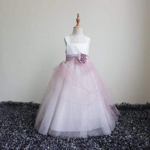 Flower Girl Dresses Ball Gown Sleeveless Dress Maxi Girls Dress for Wedding Pageant Vestido Prom Party Princess