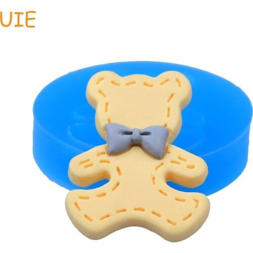 QYL376U 27.3mm Bear Silicone Mold - Fondant, Resin Polymer Clay, Cake Decorating Tools, Cookie Biscuit, Chocolate, Candy Mold