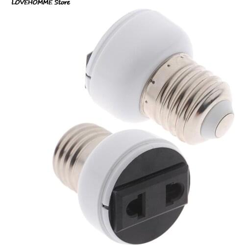 E27 ABS US/EU Plug Connector Accessories Bulb Holder Lighting Fixture Bulb Base Screw Adapter White Lamp Socket