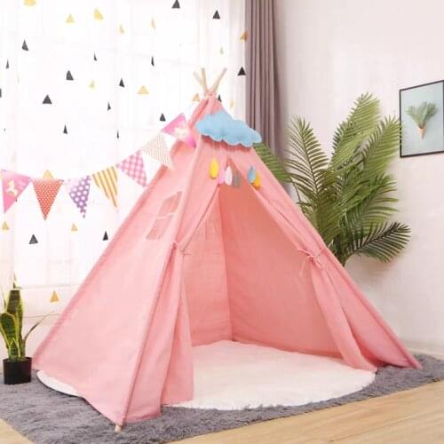 Folding Indian Children’s Tent Wigwam Easy to Install Kids Tents Tipi Indoor Play House Infant Large Baby Teepee Birthday Gift