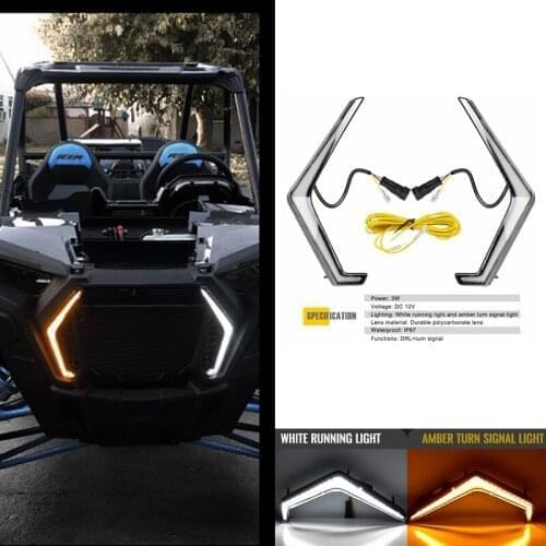 Led ATV Turn Signal Light Fog Light For POLARIS RZR XP 1000 / 4 1000 2019 Amber White Head Marker Daytime Running Light 12v