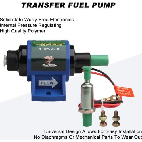 CarBole Blue Car Electric Low Pressure 12V Internal Fuel Pump Universal Design Allows for Easy Installation Fuel System Parts
