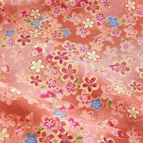 Japanese Floral Printed Cotton Bedding Sewing Fabric For DIY Home Craft Cloth Material Suppliers Wholesale 0.5/1/2/3/4/5 Yards