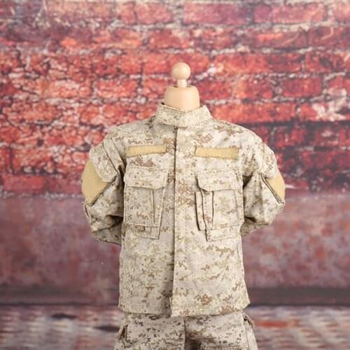 1/6 Scale Soldier Combat Clothes Jacket 12-inch Action Figure Camouflage Uniform Toy Body Model Accessories