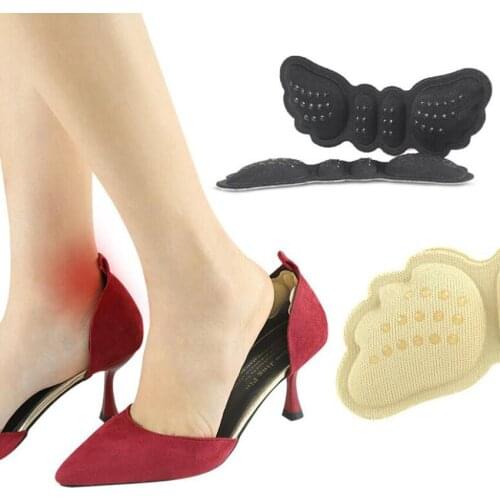 1Pair Butterfly Shaped Heel Pad Sponge Shoe Heel Sticker Anti-wear Anti-Slip Shoes Cushion Protector Pedicure Foot Care Tools
