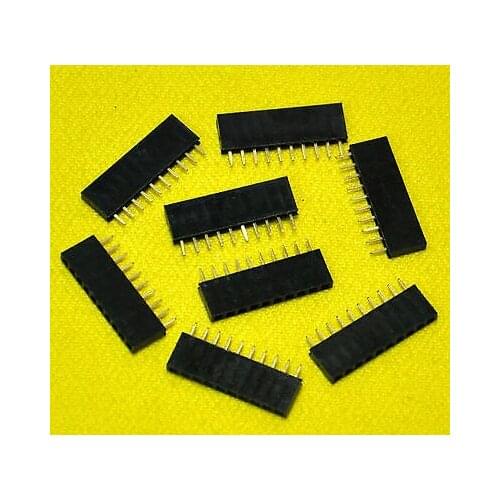 100pcs of new Single Row 1x10 pins 2.54mm Female Header