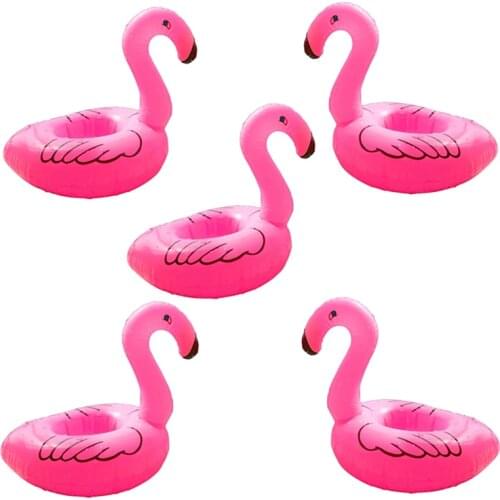 2Pcs Flamingo Inflatable Drink Cup Holders Bachelorette Party Supplies Party Bath Swimming Pool Floating Toys Cell Phone Holder