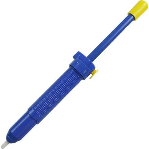 325mm Manual Vacuum Desoldering Pump with Plastic Body Powerful Tin Solder Sucker Remover Hand Tool for Welding, Blue
