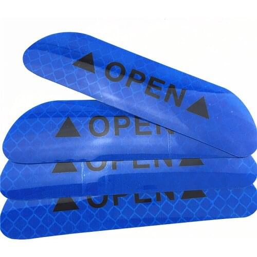 4pcs/set Of Car Door Reflective Tape Warning Sign Luminous Stickers for Ford Focus Fusion Escort Kuga Ecosport Fiesta Falcon