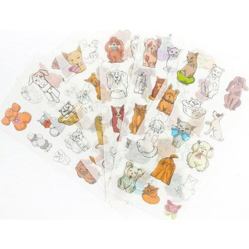 6PCS New Cute Cartoon My Family Pet Children Stationery Stickers For DIY Albums Scrapbooking Diary Decoration Depicting
