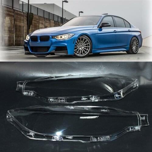 Car Headlight Lens Glass Lampshade Led Headlight left&right lamp Lens Cover Fits for Bmw F30 F31 2016 2017 2018 3 Series 1Pair