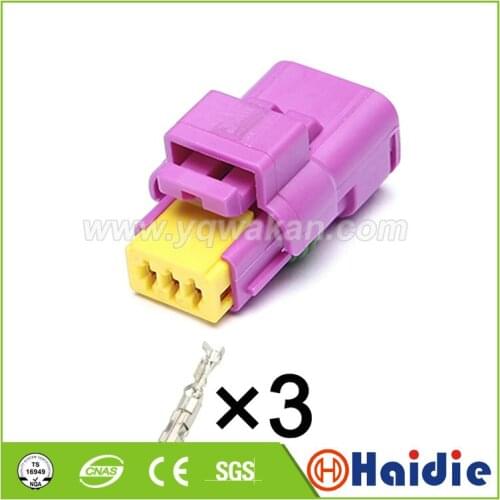 Free shipping 5sets 3pin FCI auto wiring cable waterproof connector 211PC032S7061