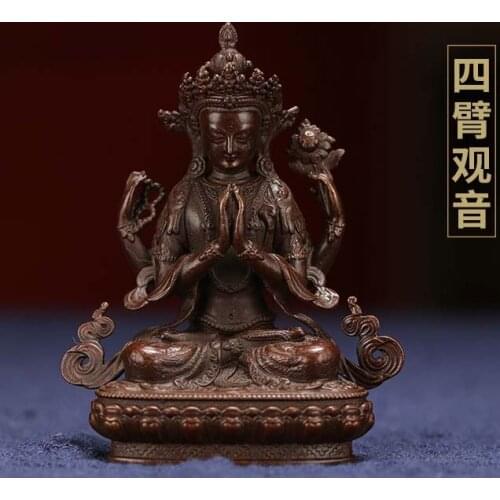 Buddhist pocket Travel Carry-on Accompanying talisman bless safety good luck Tibet Handmade Guanyin Avalokitesvara Buddha statue